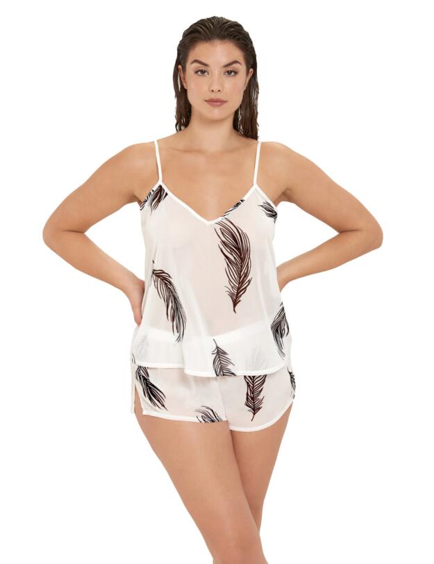 Bluebella Laurel Cami and Short Set White/Black 