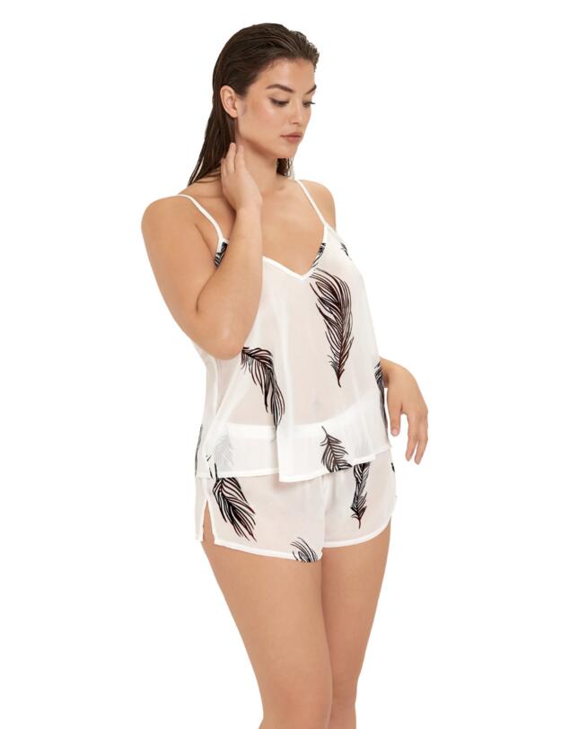 Bluebella Laurel Cami and Short Set White/Black 