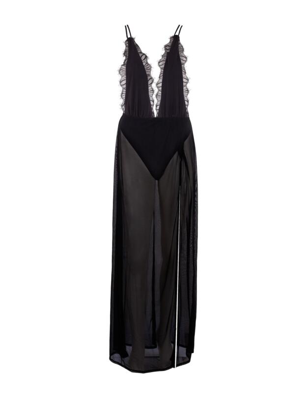 Bluebella Georgiana Long Chemise Black 