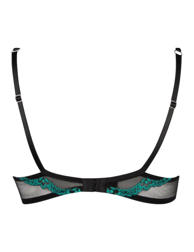 Lise Charmel Secrete Emeraude Padded Plunge Bra Noir Vert
