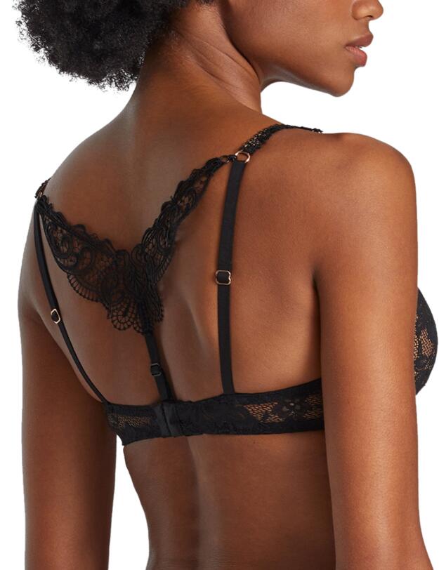 Aubade Night Bird Moulded Plunge Bra Black Queen