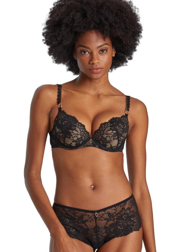 Aubade Night Bird Moulded Plunge Bra Black Queen