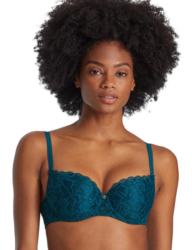 Aubade Rosessence Moulded Half-Cup Bra Deep Green