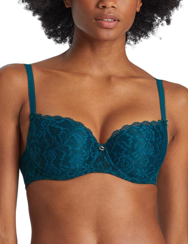 Aubade Rosessence Moulded Half-Cup Bra Deep Green
