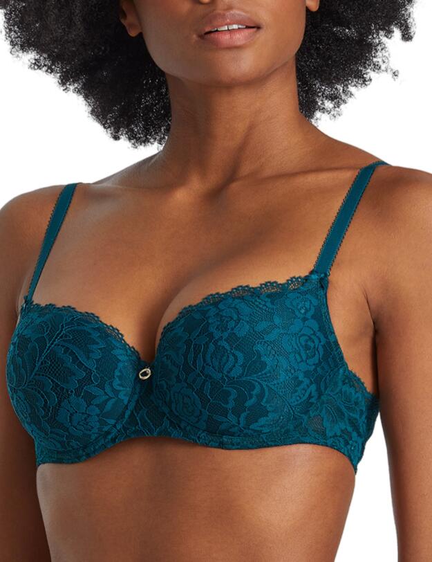 Aubade Rosessence Moulded Half-Cup Bra Deep Green