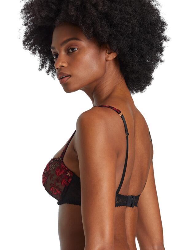 Aubade Melodie Dete Underwired Half-Cup Bra Black Cherry 