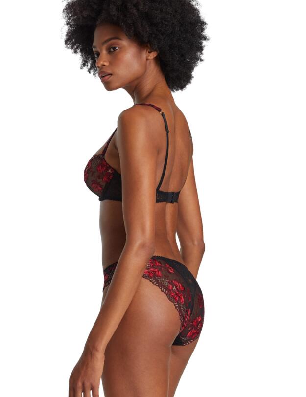 Aubade Melodie Dete Underwired Half-Cup Bra Black Cherry 