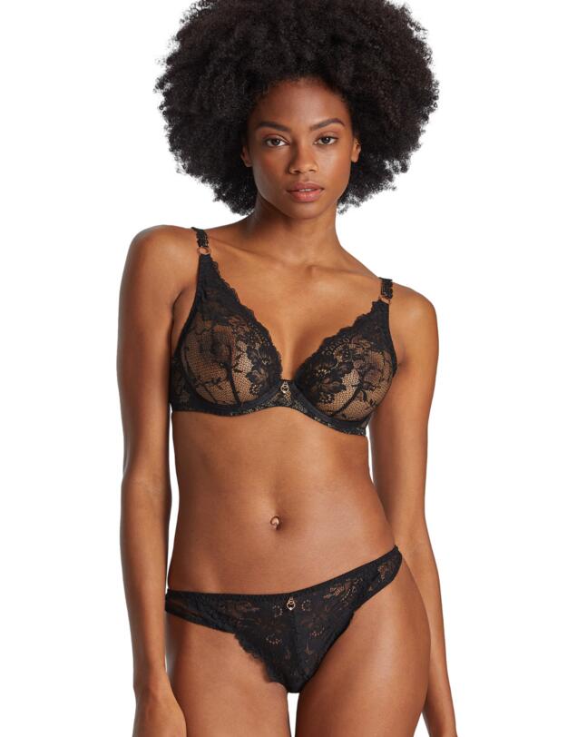  Aubade Night Bird Triangle Bra Black Queen
