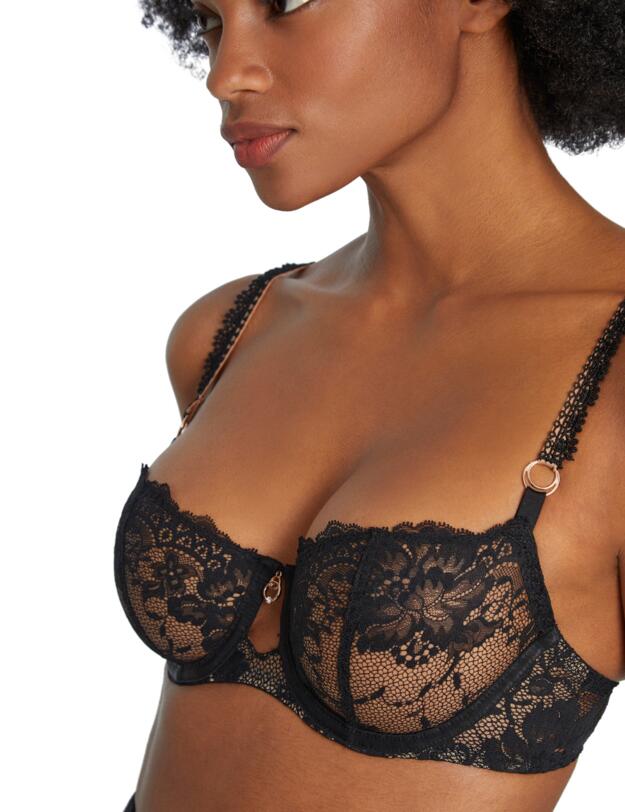 Aubade Night Bird Half Cup Bra Black Queen
