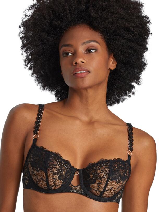 Aubade Night Bird Half Cup Bra Black Queen