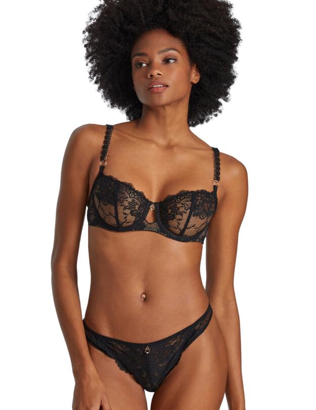 Aubade Night Bird Half Cup Bra Black Queen