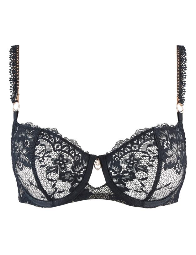 Aubade Night Bird Half Cup Bra Black Queen