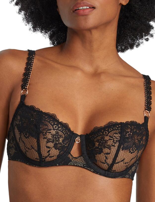 Aubade Night Bird Half Cup Bra Black Queen