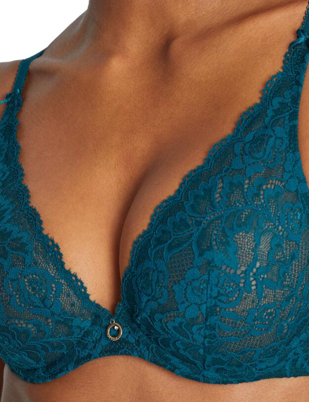  Aubade Rosessence Plunging Triangle Bra Deep Green