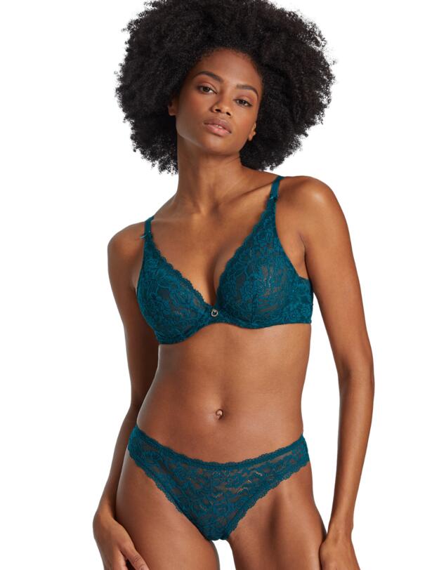  Aubade Rosessence Plunging Triangle Bra Deep Green