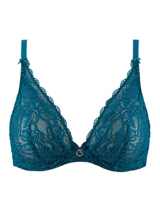  Aubade Rosessence Plunging Triangle Bra Deep Green