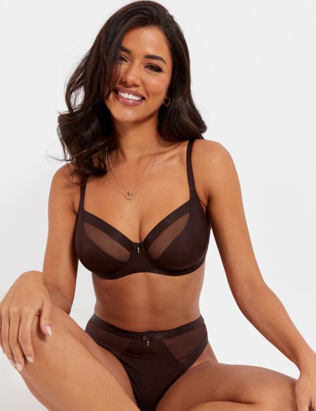 Pour Moi Viva Luxe Underwired Bra Chocolate 
