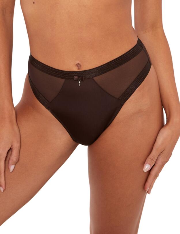 Pour Moi Viva Luxe High Leg Brief Chocolate 