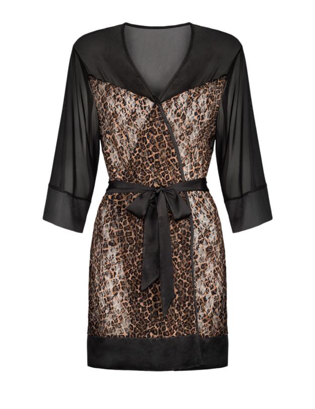 Obsessive Allunes Peignoir Black 