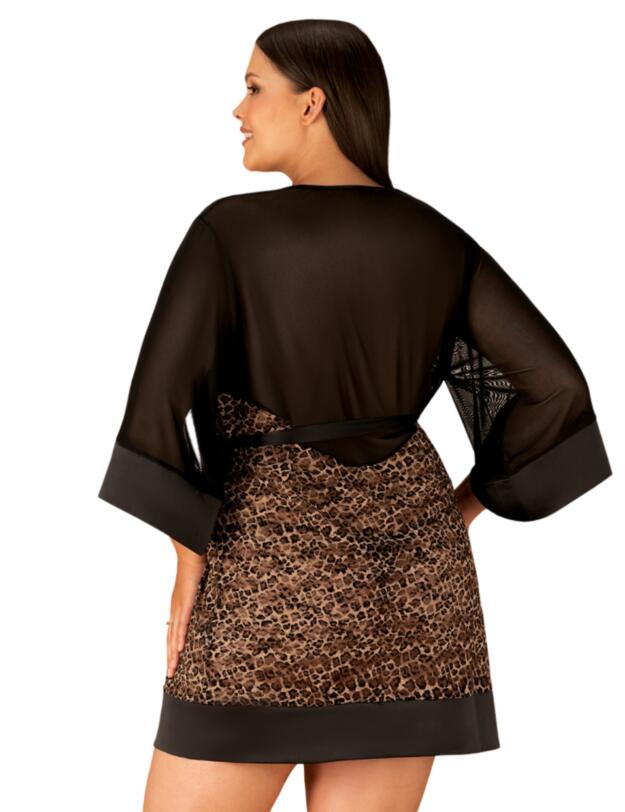 Obsessive Allunes Peignoir Black 