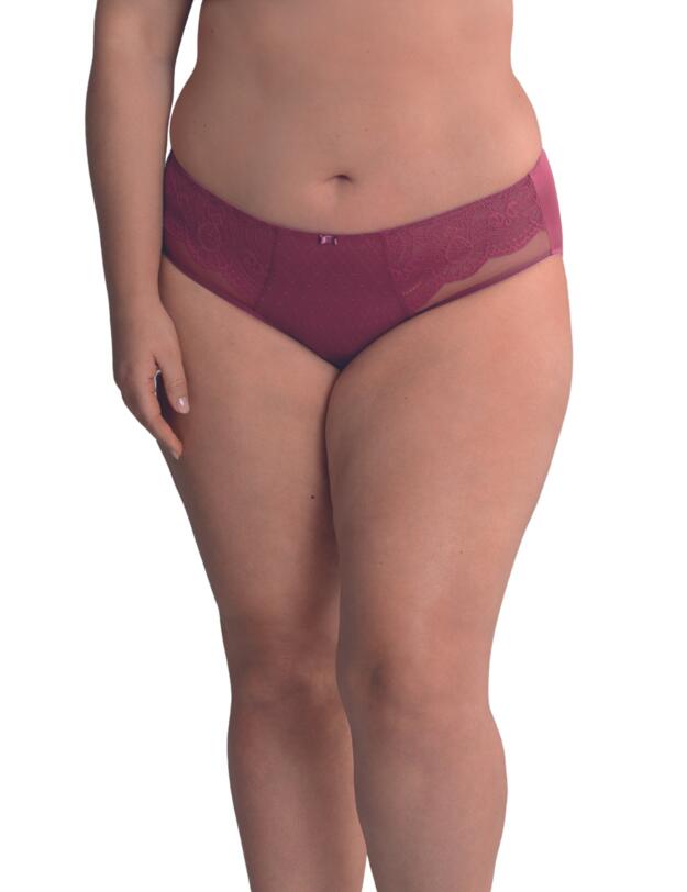 Rosa Faia Selma High-Waist Briefs Purple Wine