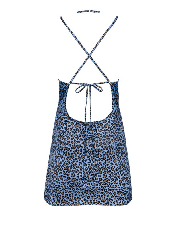 Obsessive Nadines Chemise And Thong Blue