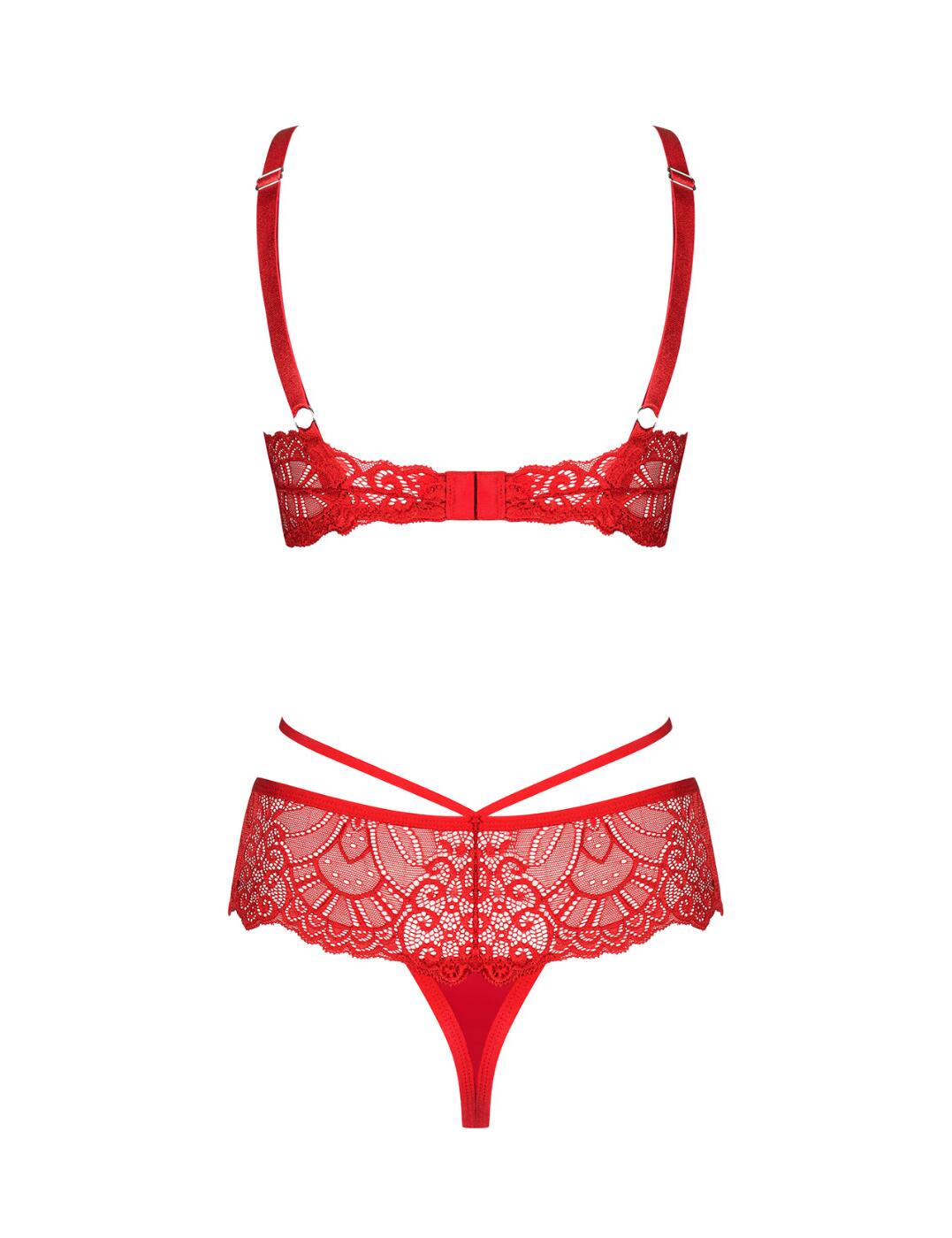 Obsessive Sheer Bra and Thong Set 827-SET-3, Red,S/M : : Clothing,  Shoes & Accessories