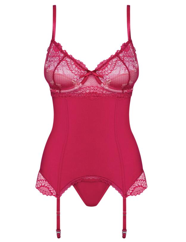 Obsessive Rosalyne Corset And Thong Red
