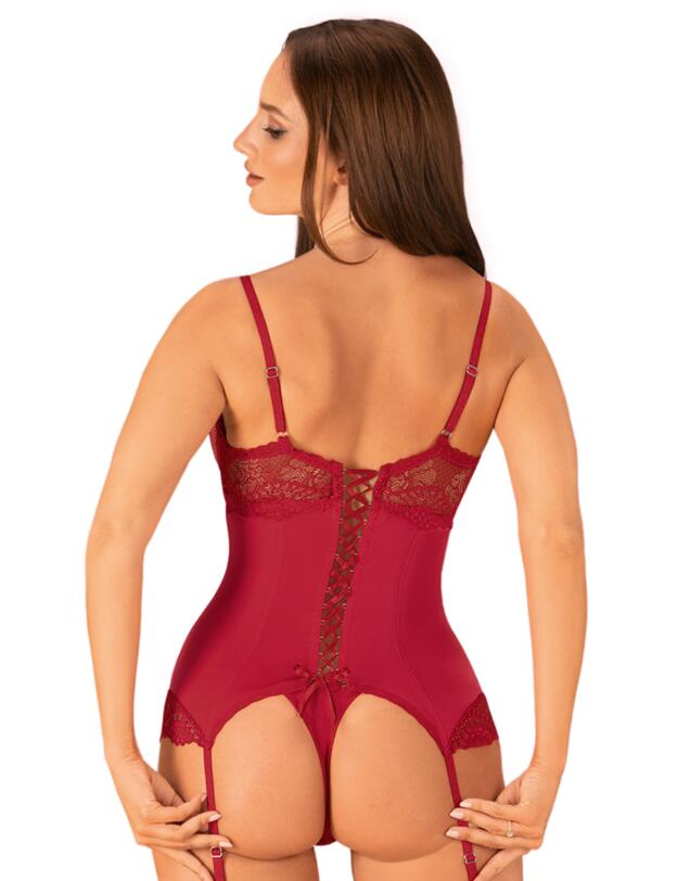 Obsessive Rosalyne Corset And Thong Red