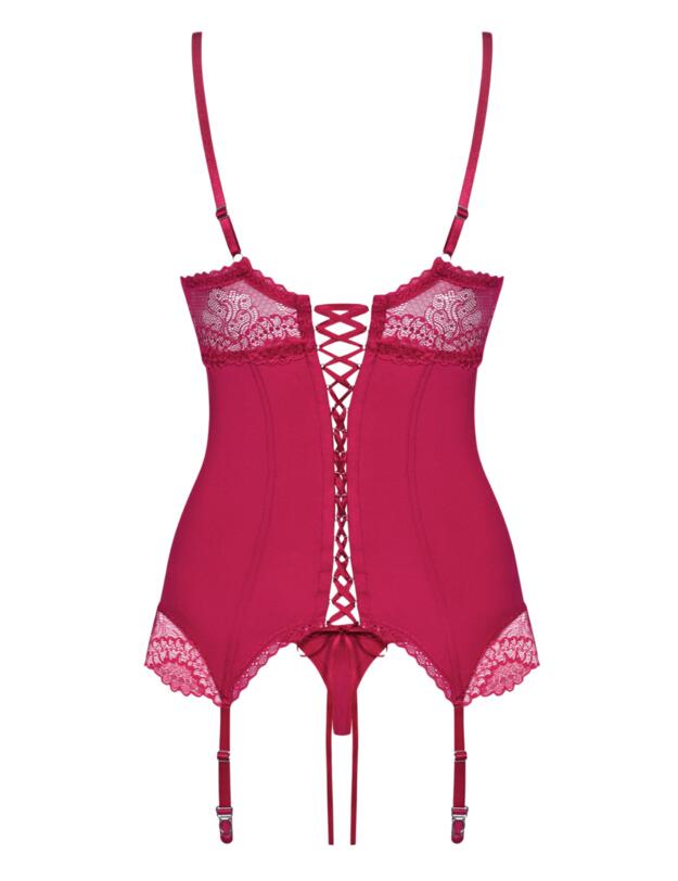 Obsessive Rosalyne Corset And Thong Red