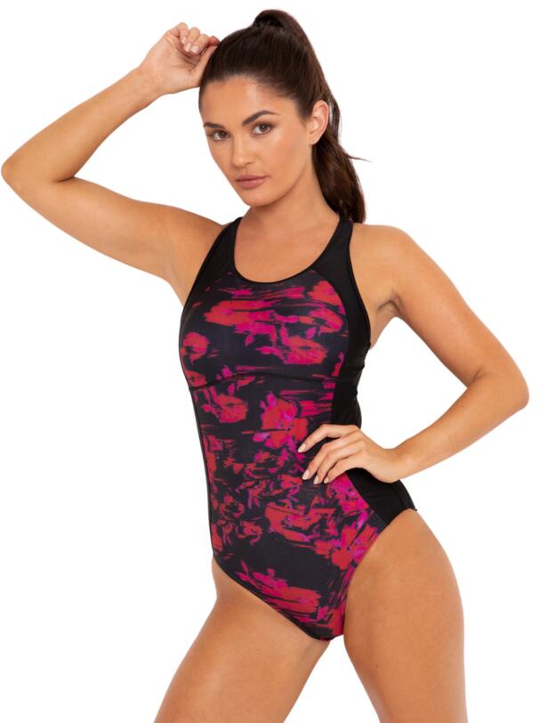 Pour Moi Energy Chlorine Resistant Recycled Swimsuit  Abstract Floral 