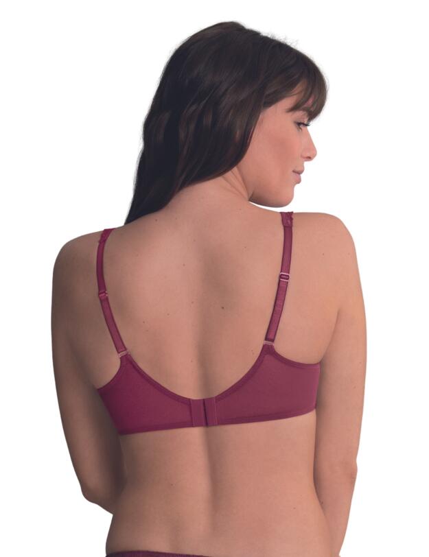 Rosa Faia Selma Underwired Bra with Spacer Cups Purple Wine