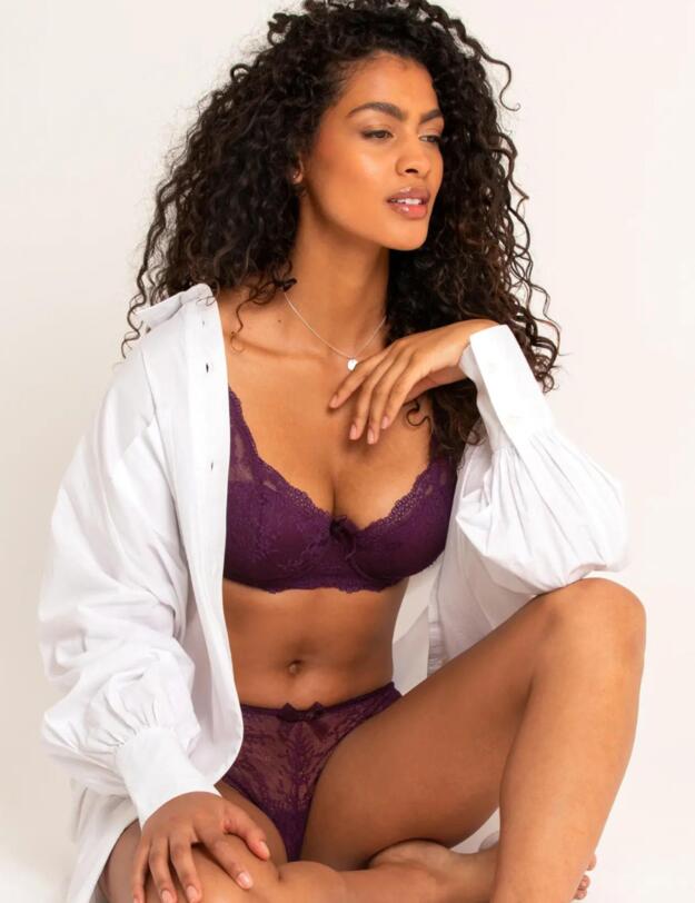 Pour Moi Flora Moulded Bra Blackberry