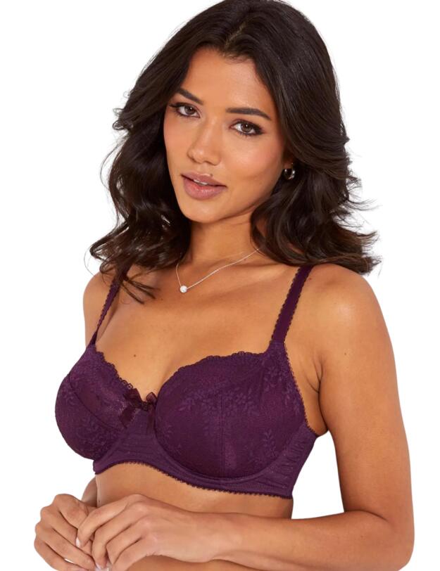 Pour Moi Flora Non Padded Bra Blackberry