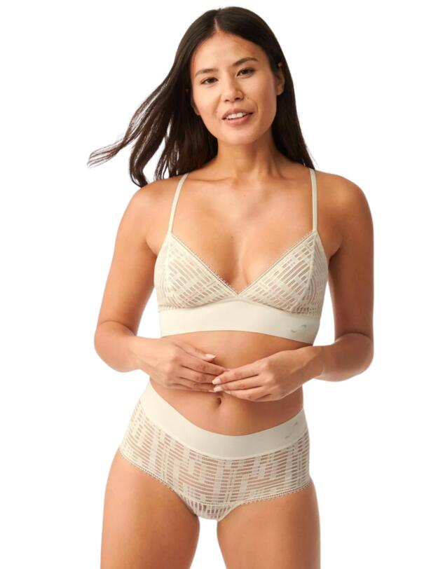 Sloggi S Seven Mid Waist Panty Ecru White 