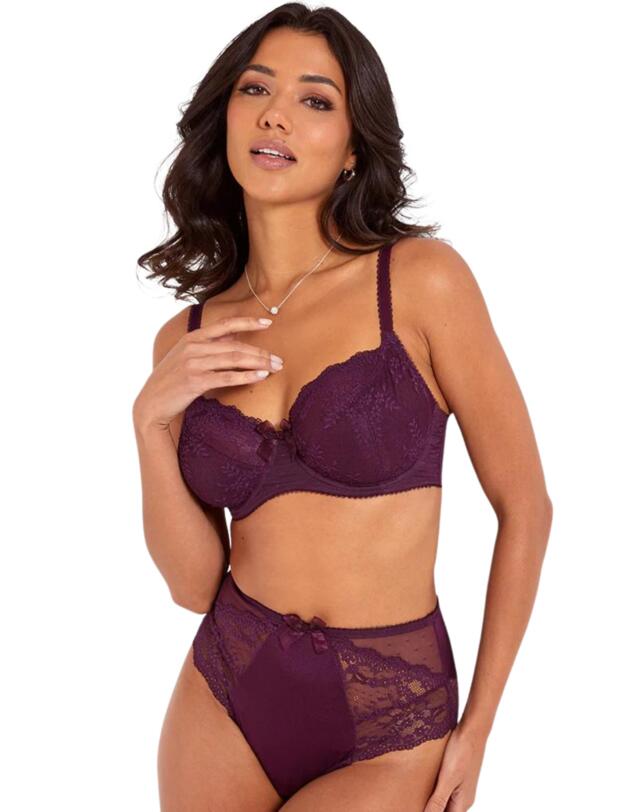  Pour Moi Flora Deep Brief Blackberry