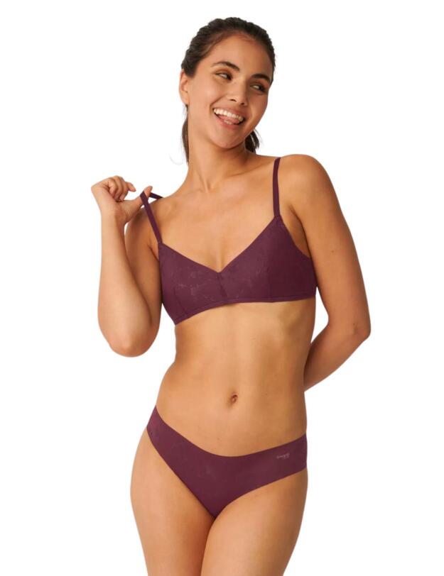 Sloggi Zero Lace Bralette Claret 