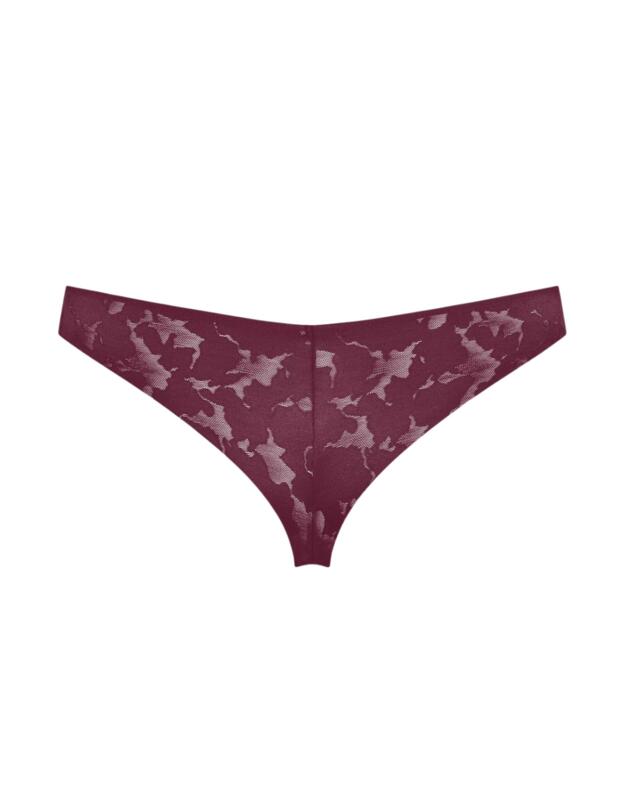 Sloggi Zero Lace Brazilian Brief Claret 