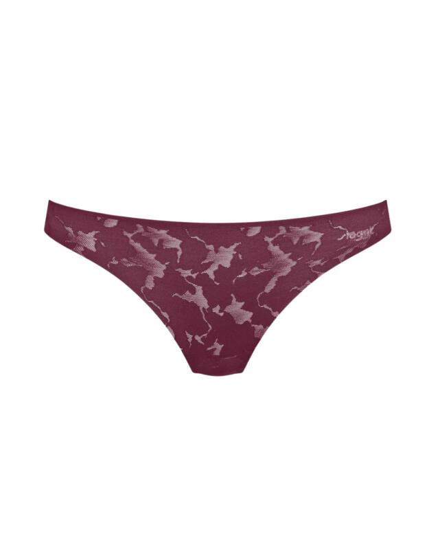 Sloggi Zero Lace Brazilian Brief Claret 
