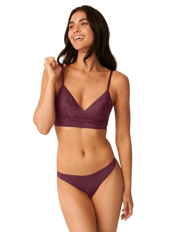 Sloggi Zero Lace Brazilian Brief Claret 