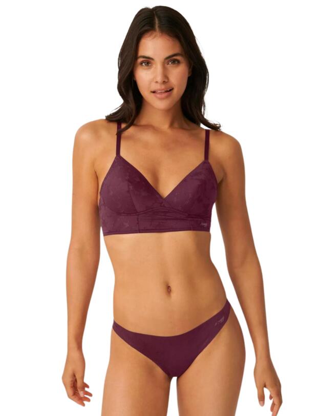 Sloggi Zero Lace Brazilian Brief Claret 