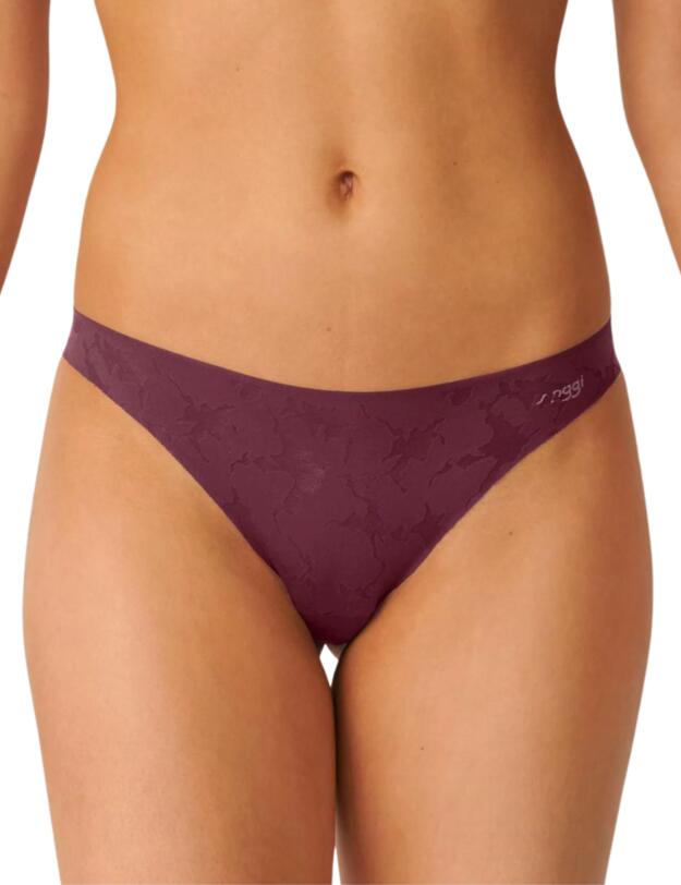 Sloggi Zero Lace Brazilian Brief Claret 
