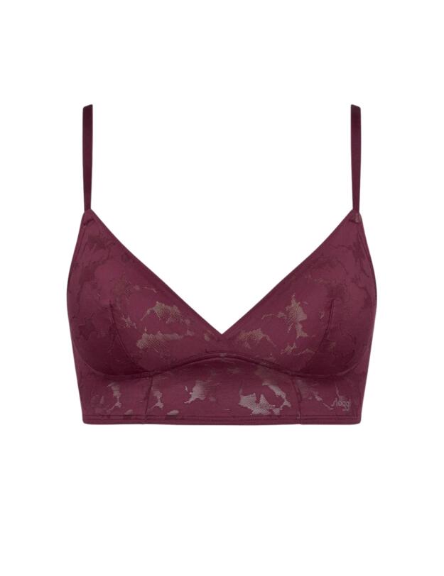 Sloggi Zero Lace Longline Bra Claret 