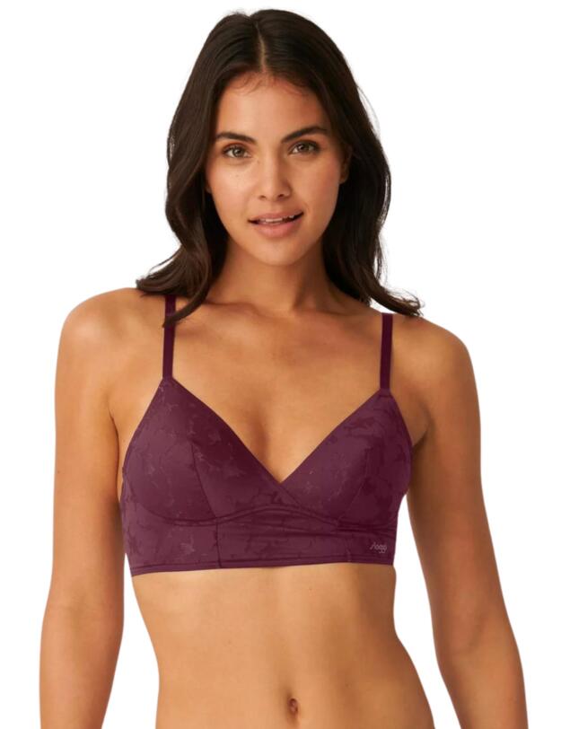 Sloggi Zero Lace Longline Bra Claret 