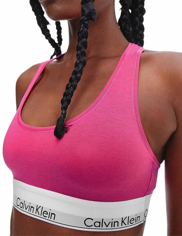 Calvin Klein Modern Cotton Unlined Bralette Raspberry Sorbet
