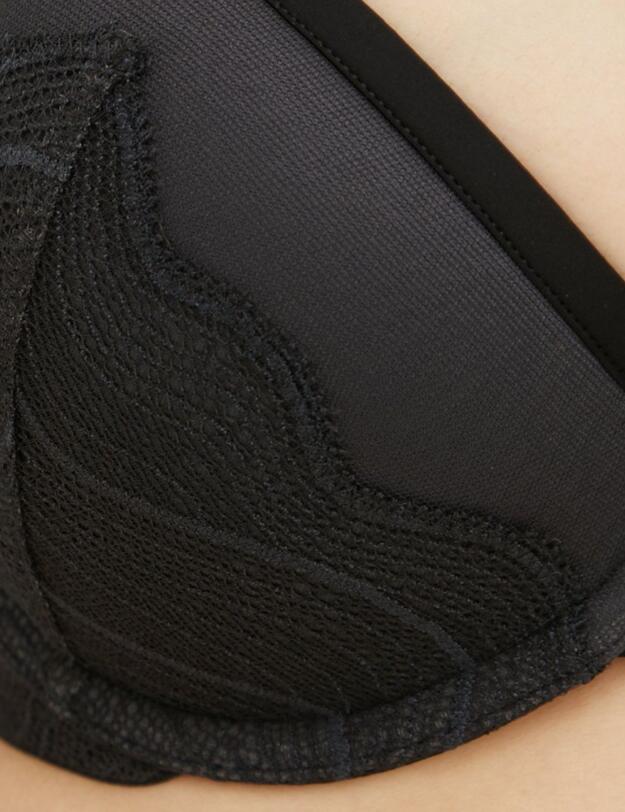 Calvin Klein CK Black Graphic Demi Bra Black