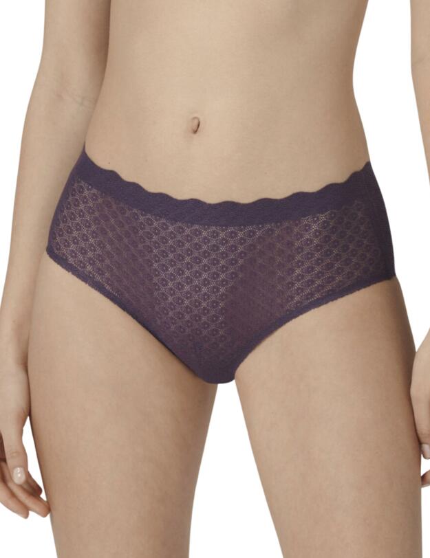 Sloggi Zero Feel Lace High Waist Brief Blackcurrant Juice 