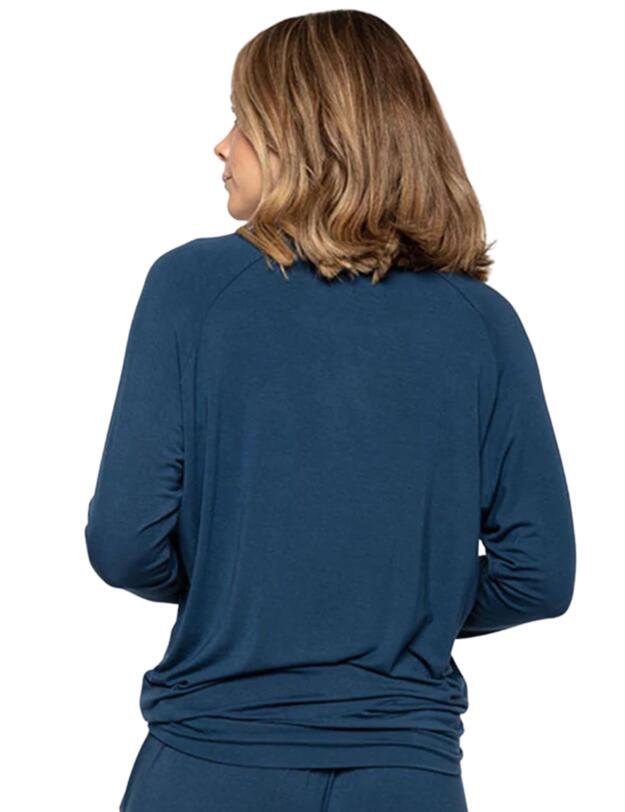 Cyberjammies Verity Slouch Jersey Pyjama Top Teal Blue 