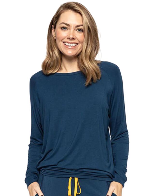 Cyberjammies Verity Slouch Jersey Pyjama Top Teal Blue 
