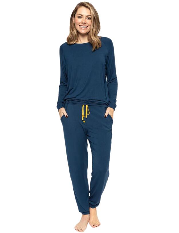 Cyberjammies Verity Slouch Jersey Pyjama Top Teal Blue 